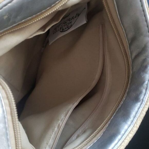 90s Y2K Boho Straw Blue Embroidered Purse Bag - Picture 7 of 9